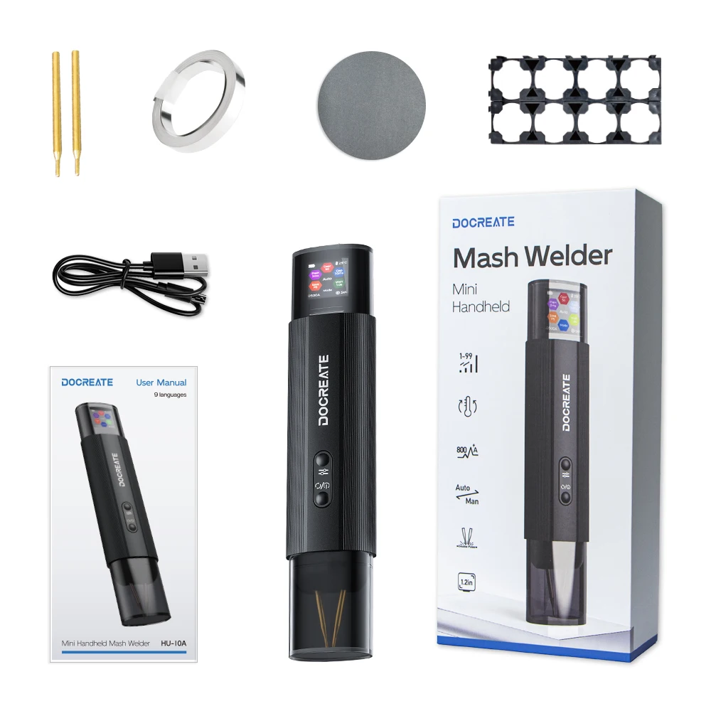 Mini Spot Welder 3360W(Max) Power 99 Gears 1.3'' Display Manual/Auto Modes Type-C Charging for Various Types of Battery Welding