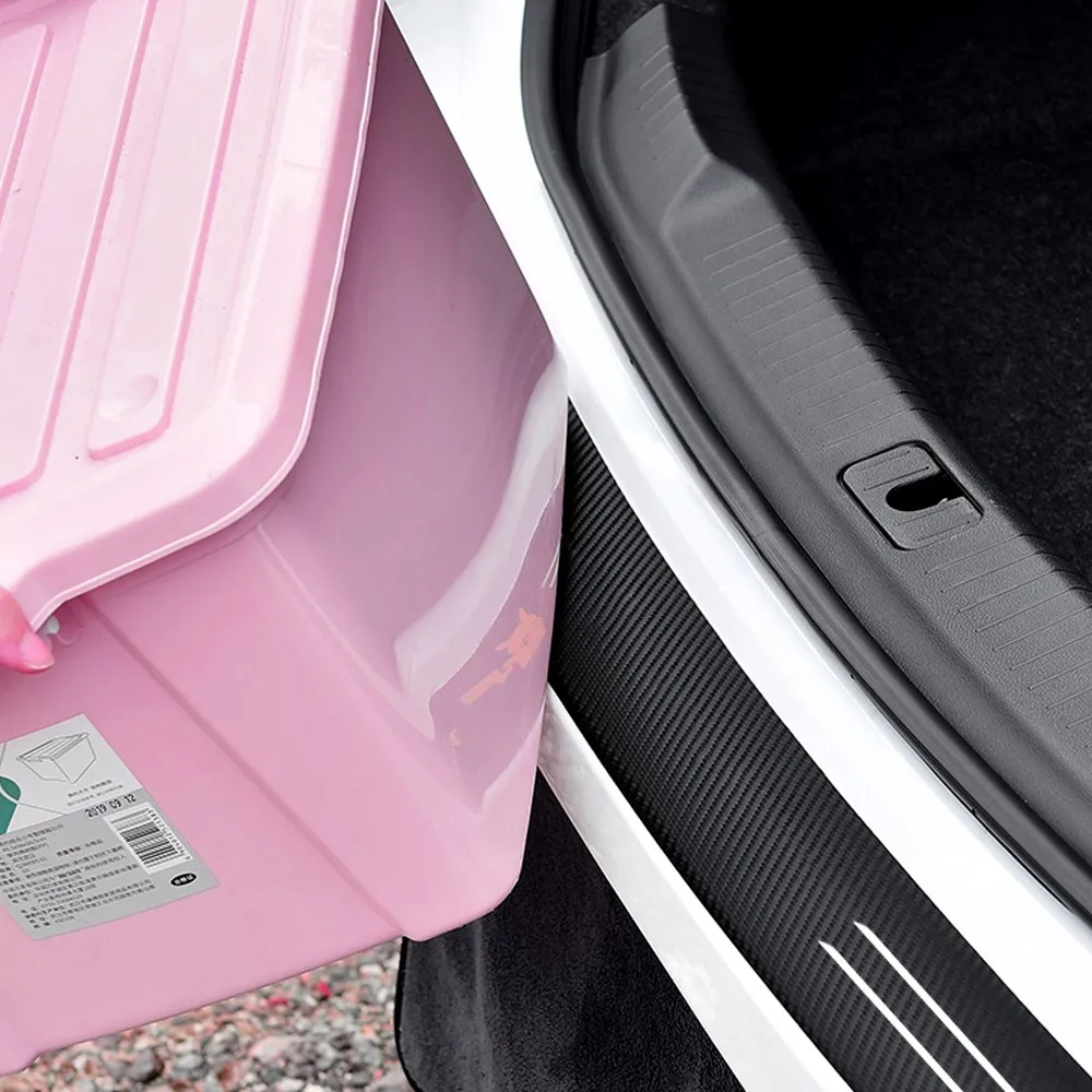 1pc Car Rear Bumper Trunk Load Edge Protective Stickers For Honda Fit Civic Jazz CITY Accord CR-Z VTEC Vezel Insight Accessories view 4