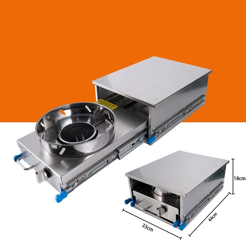 

Pull-out Stainless Steel One Burner Gas Stove And Sink For RV Caravan Motorhome Boat Yacht Kitchen