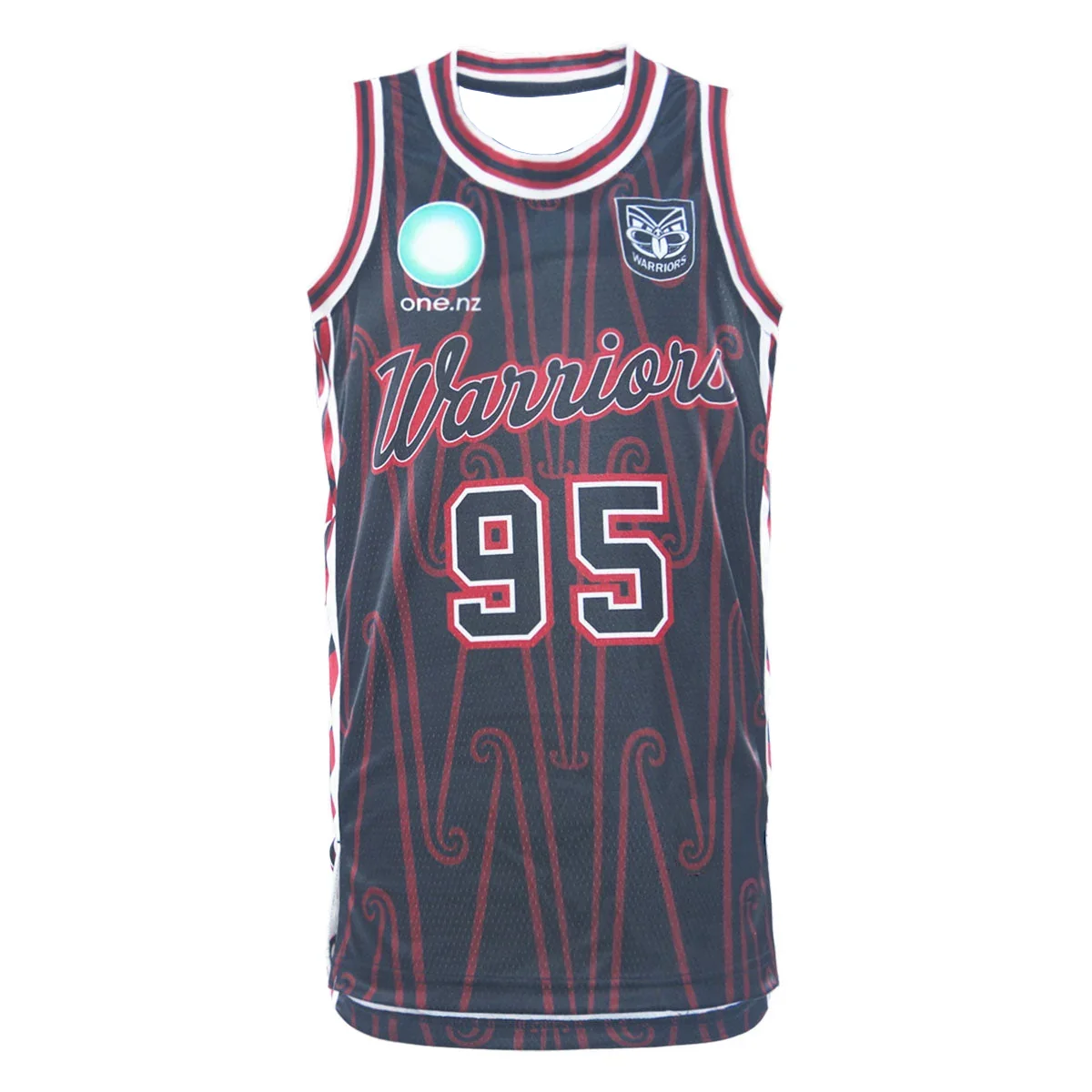 26-27 Herren Kinder Jungen New Zealand Warriors Erwachsenen Trikot Spiel Sport Heim Herren Training Atmungsaktives Basketball Trikot Tanktop – Detail 2