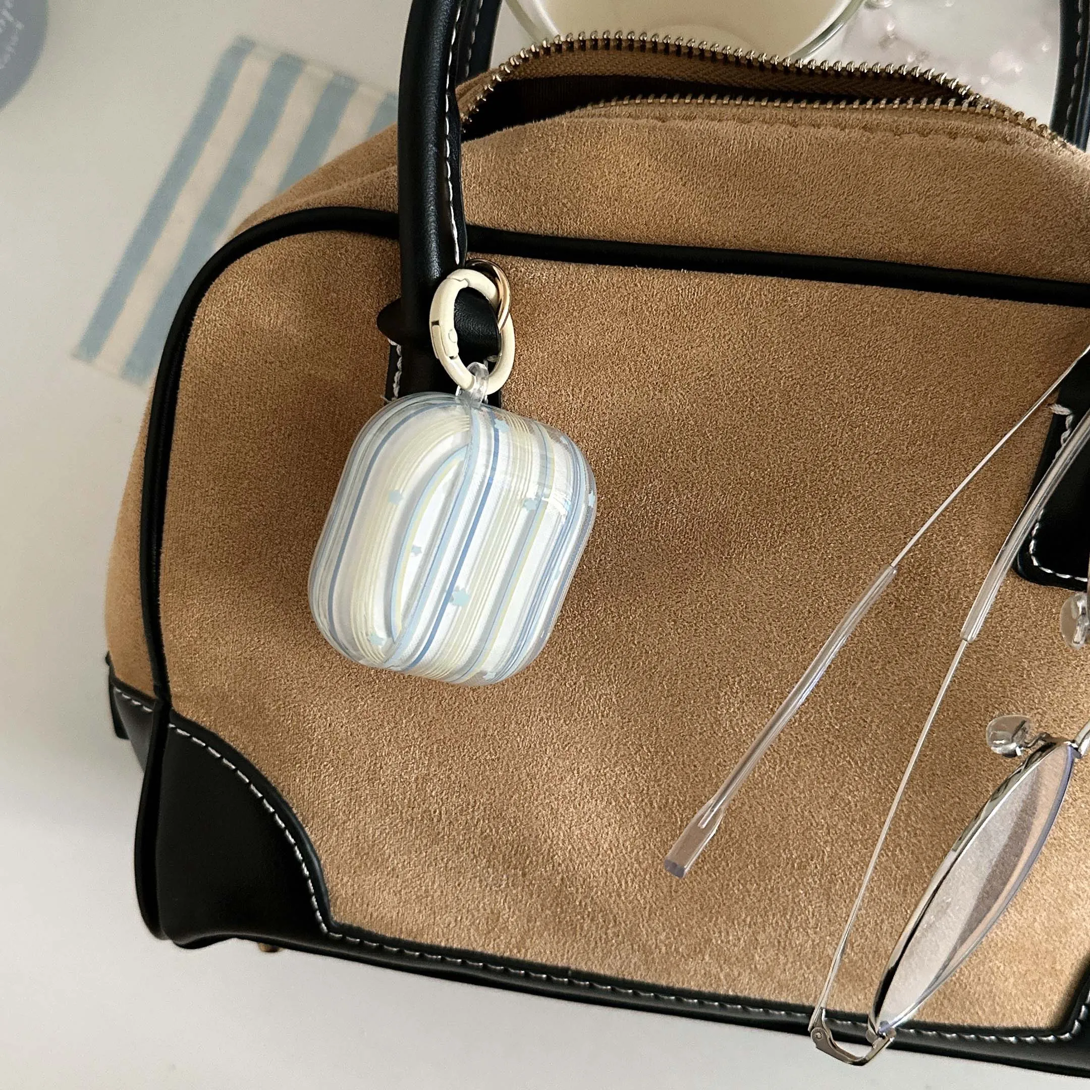 Funda para auriculares Ins imd, caja de carga inalámbrica bluetooth para apple airpods 3 4 pro 2nd 2 1, funda colgante para auriculares