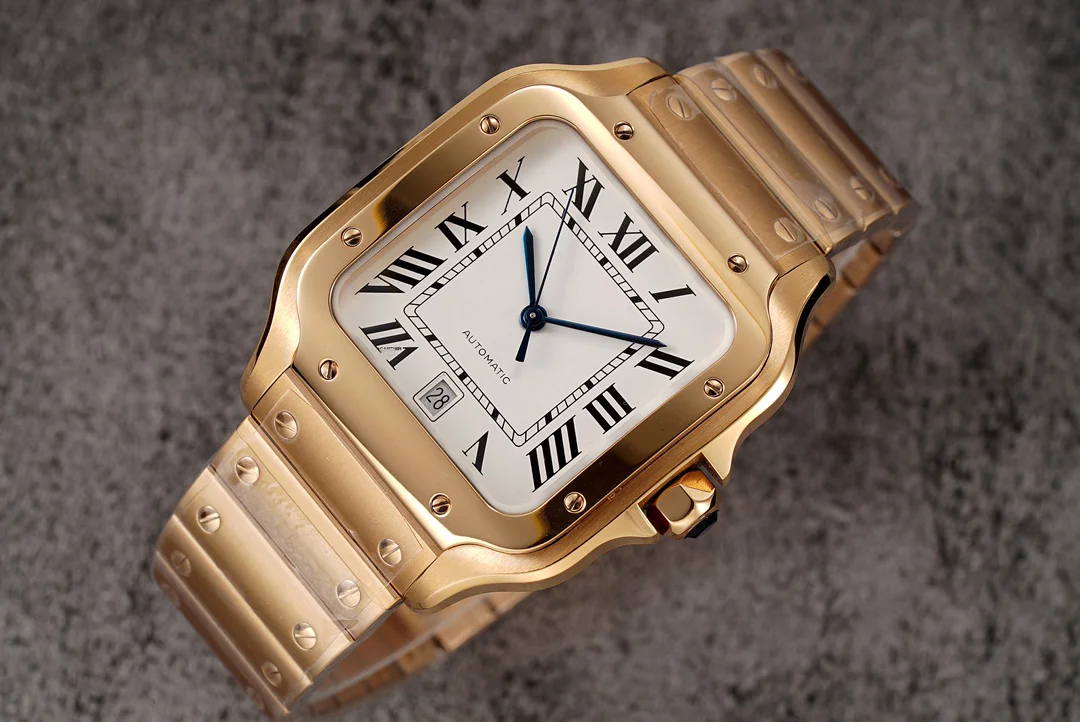 2025 Men's Watch Light Luxury Simple Retro Style Roman Casual Watch Men's and Women's Same Style Square Watch Can be Customized