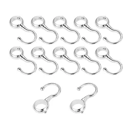 10pcs 16/19/22/25mm Wardrobe Bathroom Hanging Tube Pipe Rod Hooks Kitchen Pan Hook Bathroom Hook Hanger for Towel Clothes
