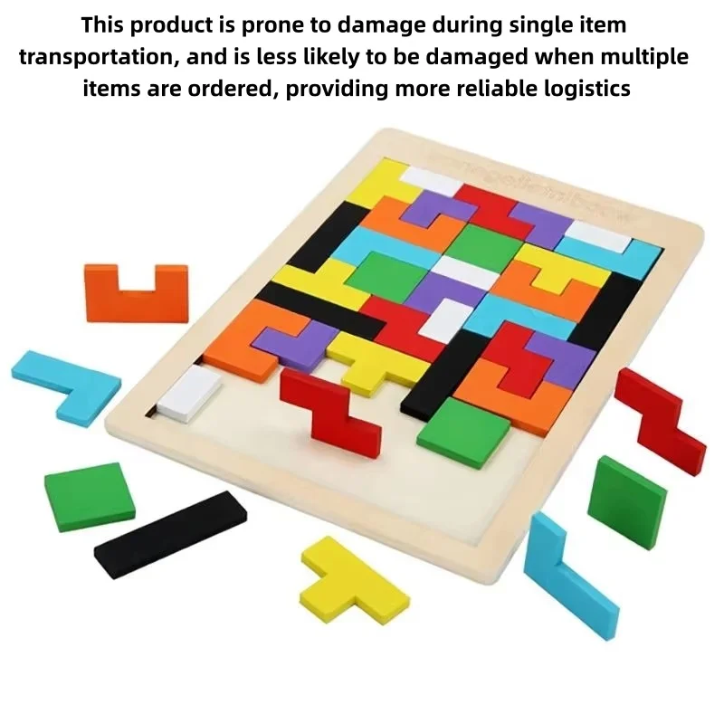 Kleurrijk houten puzzelspeelgoed Tangram Montessori materialen puzzelspeelgoed voor kinderen Bouwstenen Leren speelgoed voor kinderen