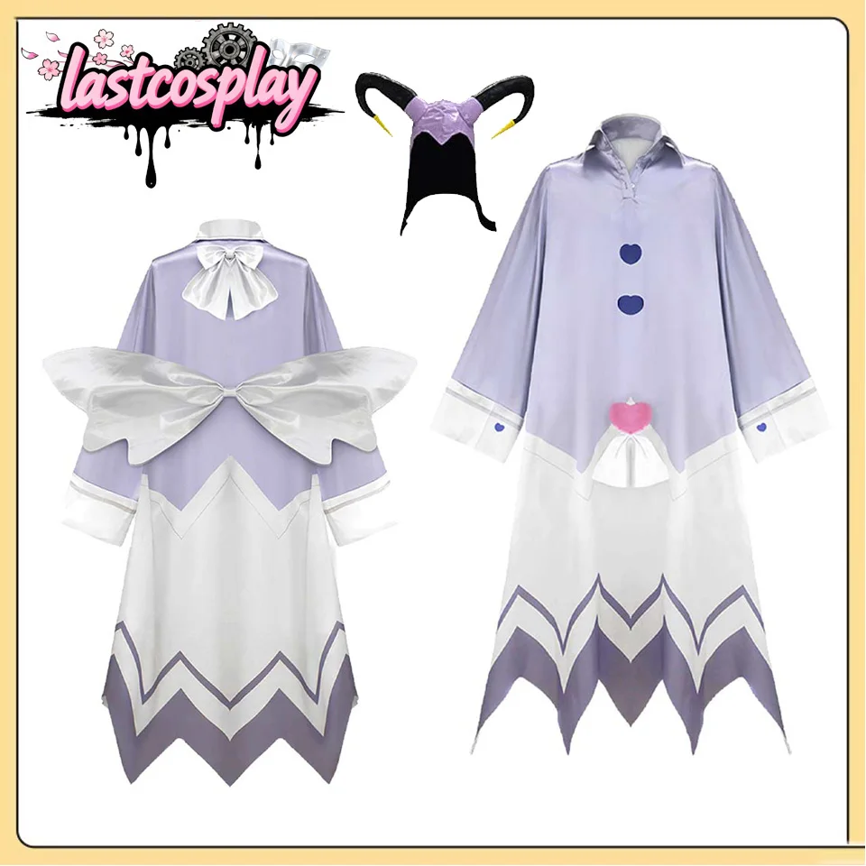 Anime Hotel Cosplay Adam Robe Hat Costume Adult Dress Headwear Set for Halloween Carnival Dress Up Party Fantasia Clothes Suit