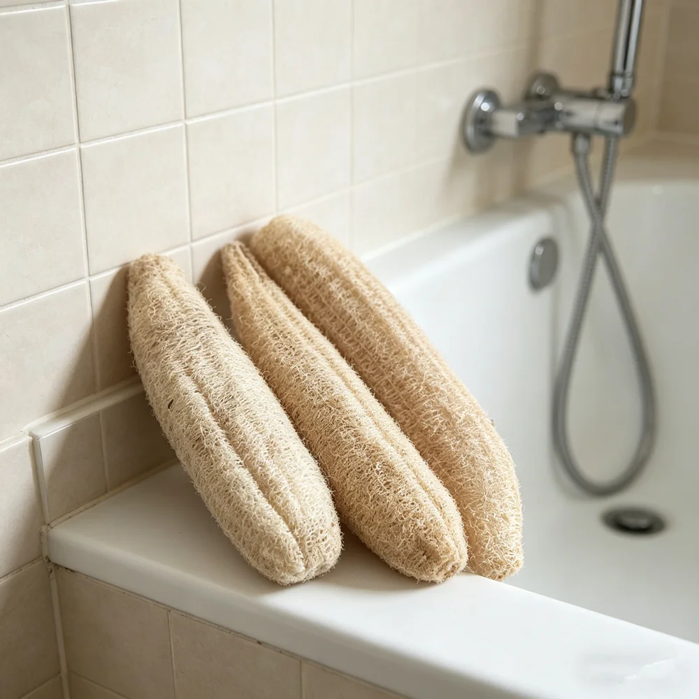 Whole Natural and eco-friendly Cleaning Loofah Sponge Scrubber For Kitchen Bathroom Bath Shower Pot Bowl Sponge Scrubber Spa