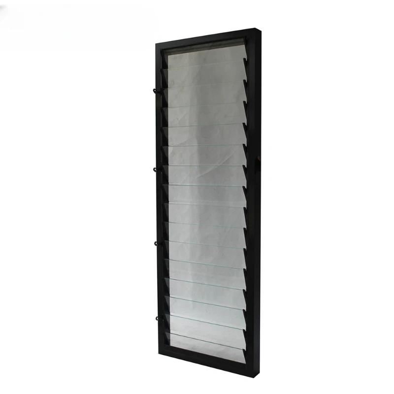 Glass Automatic smart Aluminium Louver outdoor shutters sunshade louver and waterproof blind