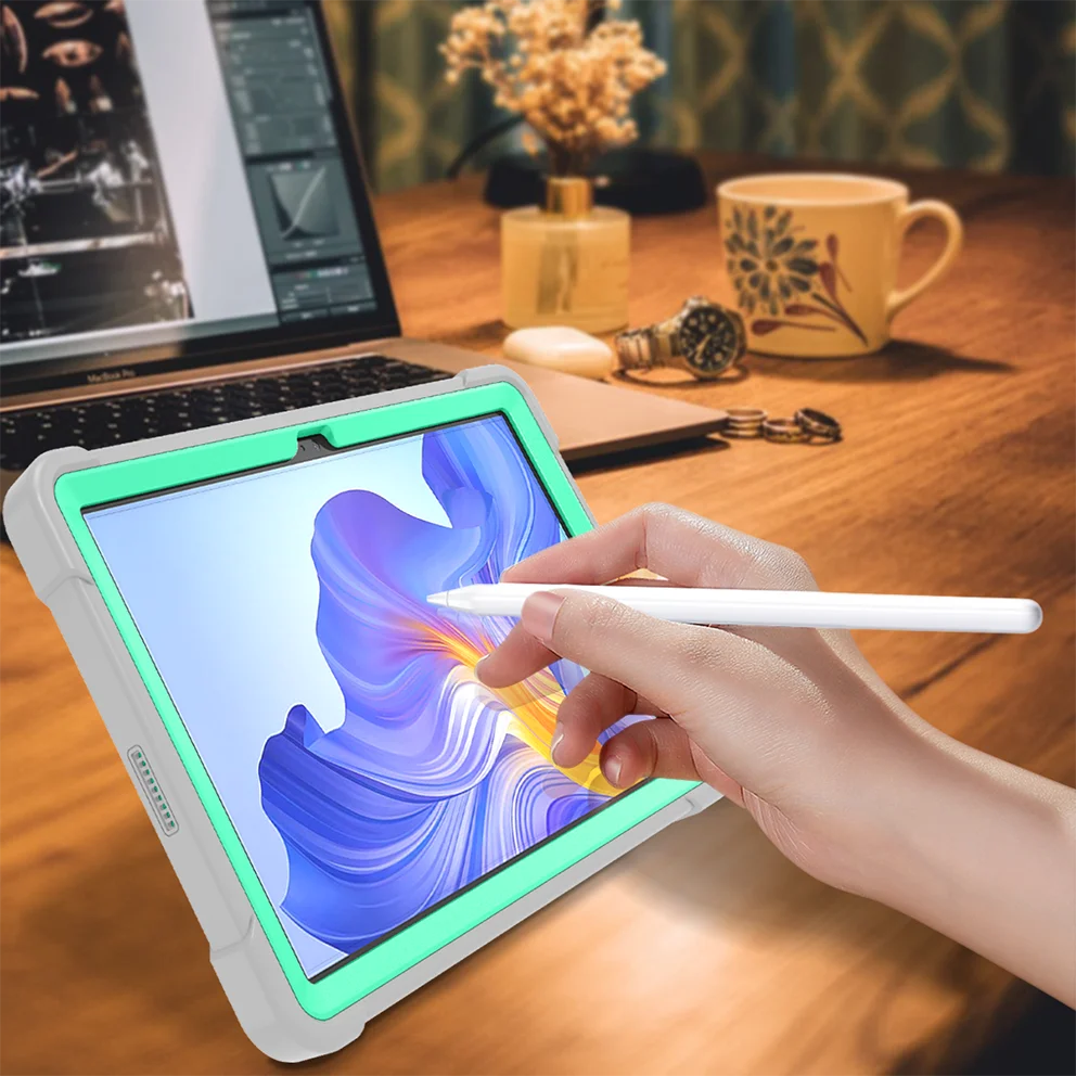 حافظة لهاتف Honor Pad X8 مقاس 10.1 بوصة حافظة كمبيوتر لوحي مقاومة للصدمات مع مسند لهاتف Honor Pad X8 10.1 بوصة