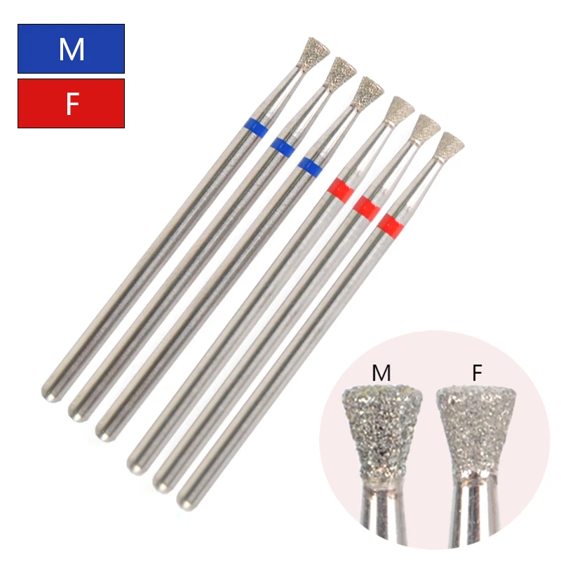 Mèche diamantée pour perceuse à ongles électrique, accessoire de manucure, fraise ronde et lointaine, salon de manucure, 1 pièce