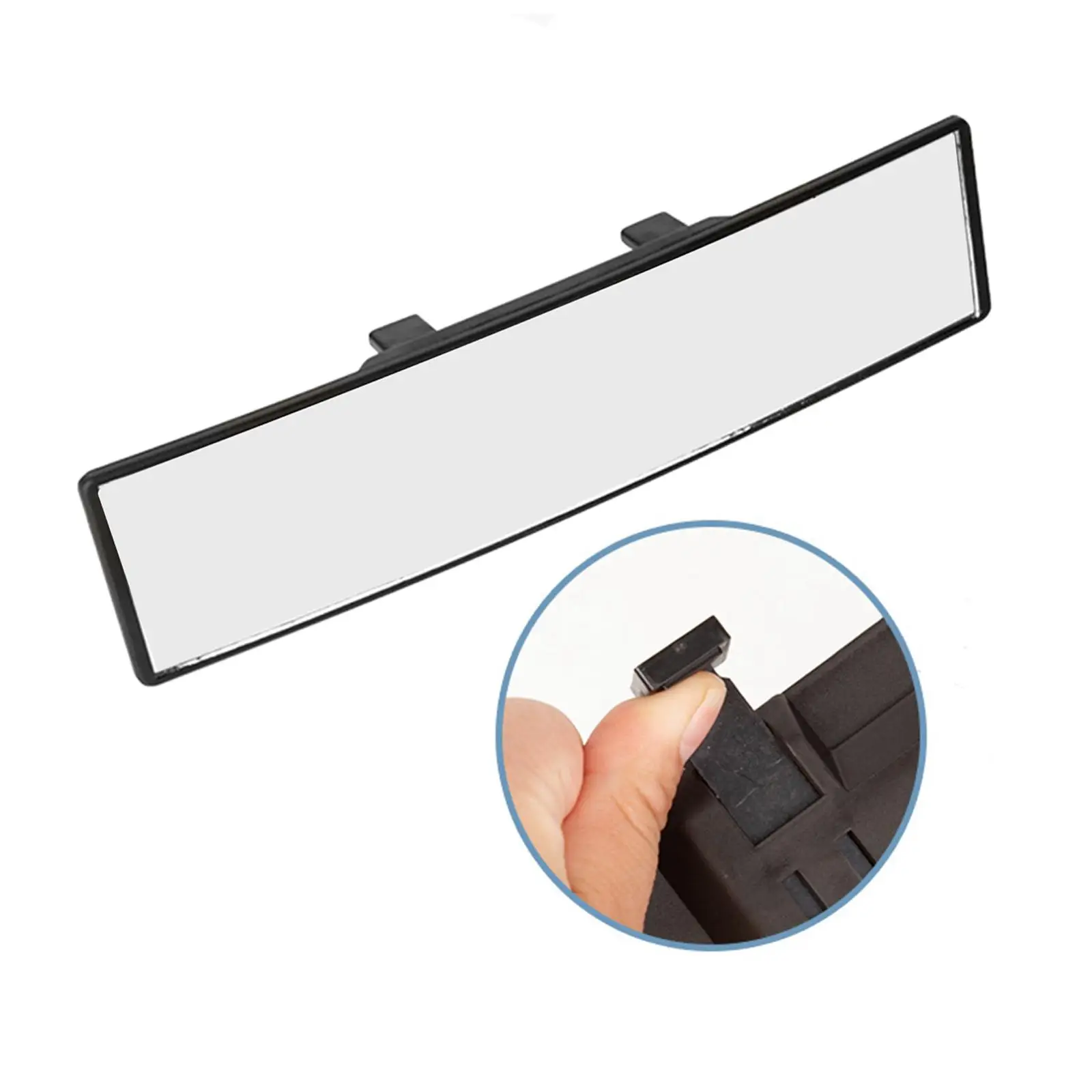 Rear View Mirror 11.2 inch Reduces Blind Glass Convex Clip on Wide Angle Mirror for Automobile Trucks Car Vehicles Van