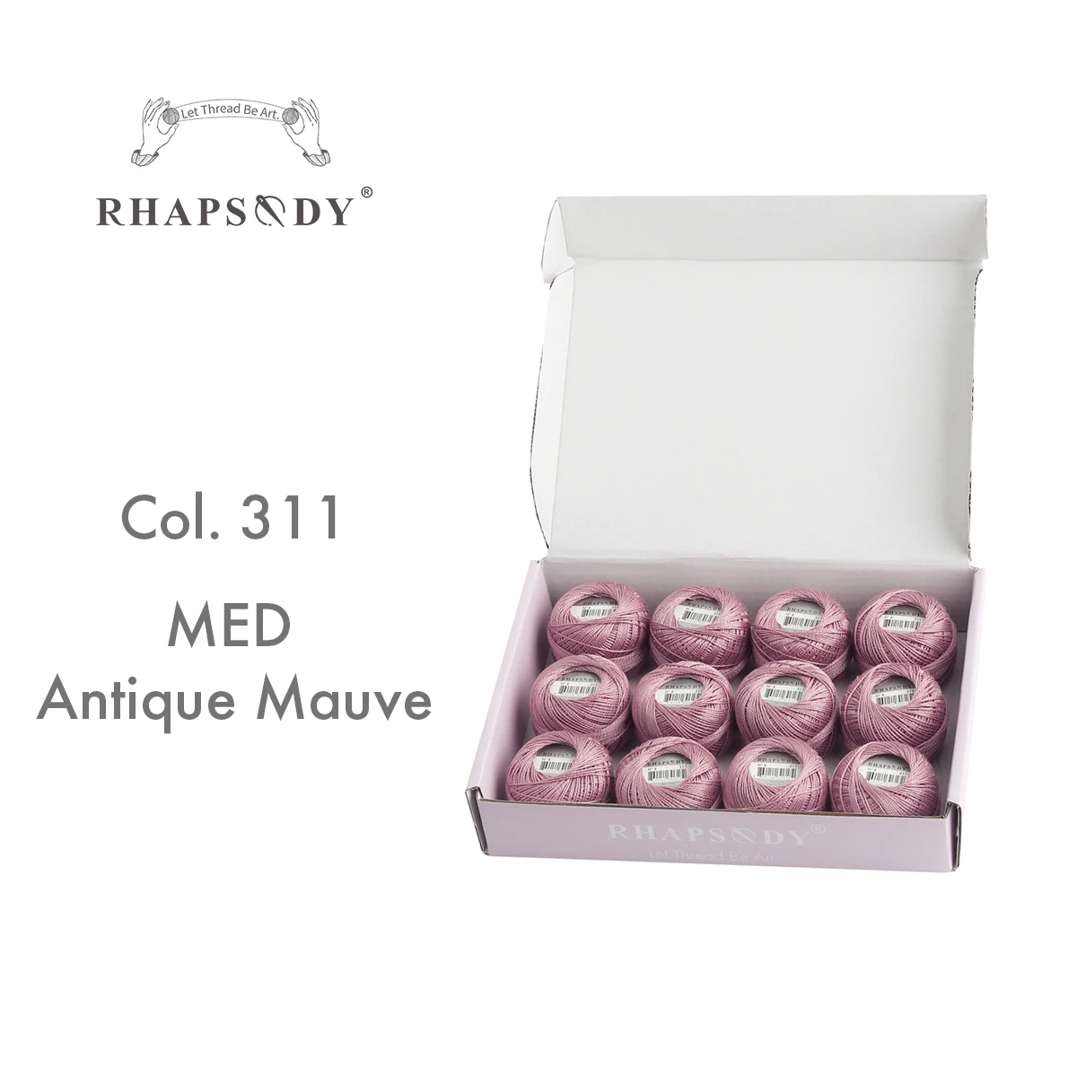 Rhapsody Größe 8, Perlen-Baumwoll-Häkelfaden-Stickerei, doppelt merzerisierte lange Stapel, ägyptische Baumwolle, DMC-Qualität, 12 Bälle, 43 YDS – Detail 33