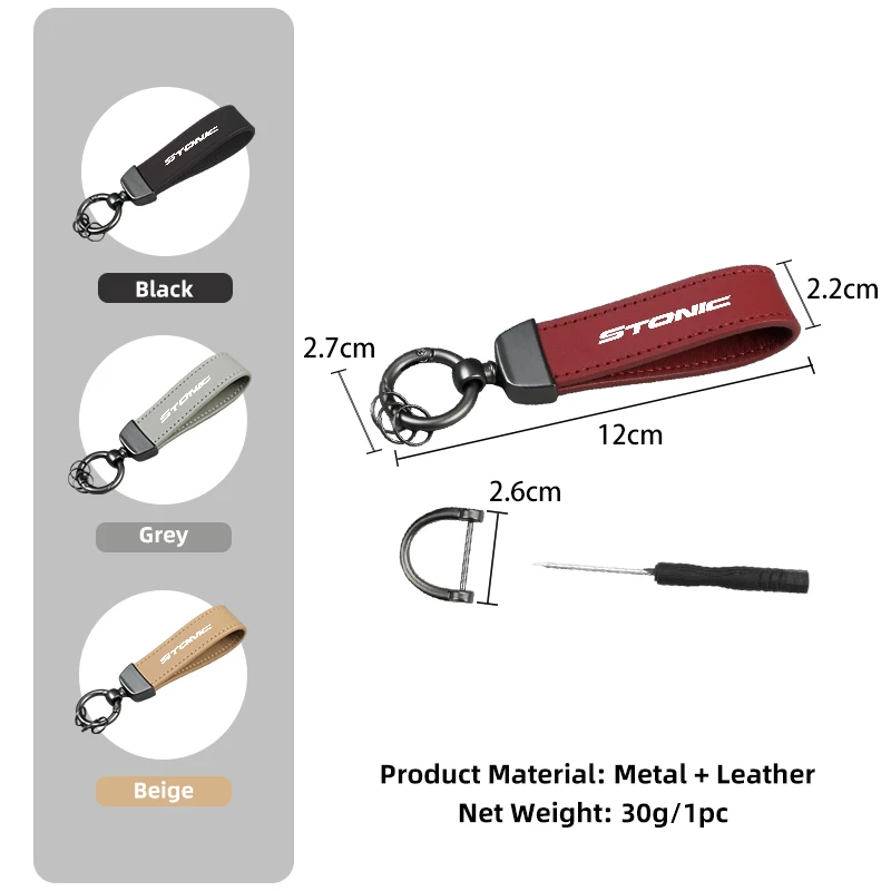 Car Logo KeyChain Leather Key Rings Auto Accessories For KIA Stonic Ceed Sportage Rio K5 Optima Cerato Proceed Venga Sedona Fort - view 2