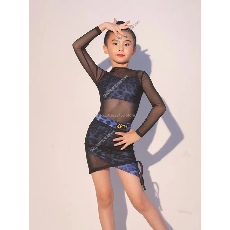 

Cha Cha Samba Rumba Tango Latin Dance Dress Girls Kids Standard Salsa Dance Clothes Child Competition Ballroom Dance Dresses