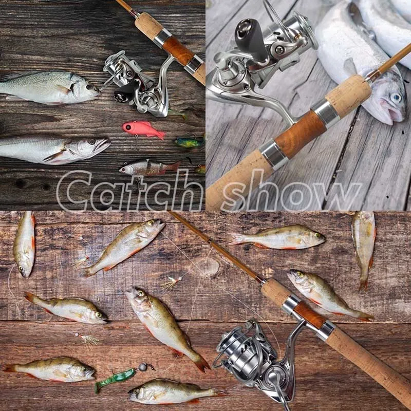 Hunthouse UL سمك السلمون المرقط الصيد رود 7 + 1 دليل الغزل الترا ضوء إغراء WT 0.2-0.8 جرام 1.65 متر ألياف الكربون 0.7 مللي متر أعلى باس الأسماك معالجة #6