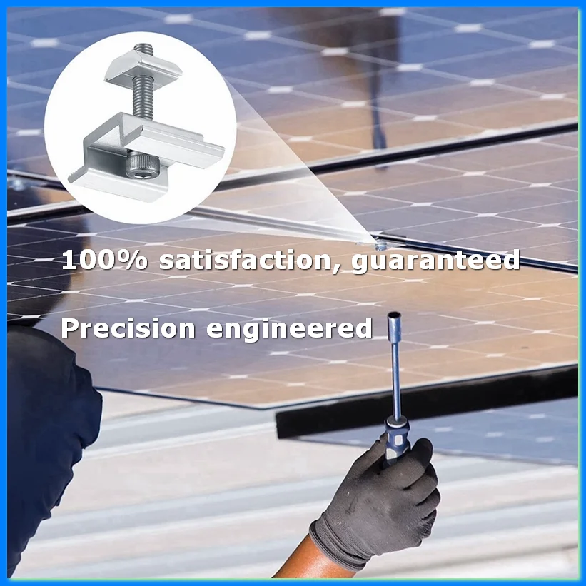 2PackX(8Pack Solar Panel Mounting Brackets, Solar Panel End Clamps, Centre Clamps, for PV Solar Panel Solar Module 30mm)