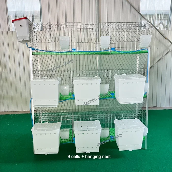 Rabbit farming meat rabbit house breeding 24 doors cells commercial rabbit cages