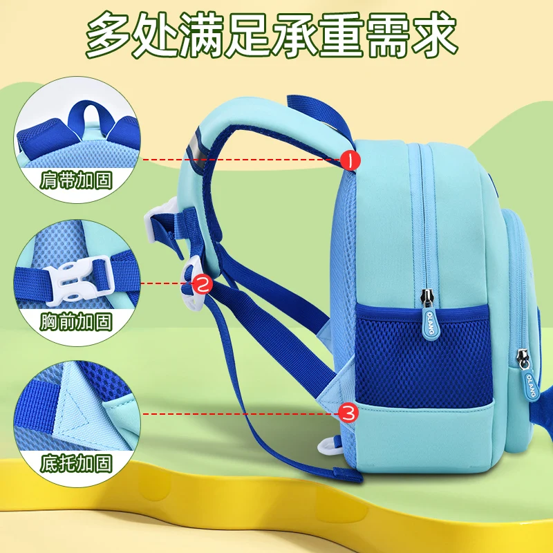 Mochila de tiburón de dibujos animados para niños, bolsa escolar para niños, guardería, preescolar, mochila de viaje al aire libre para niños y niñas