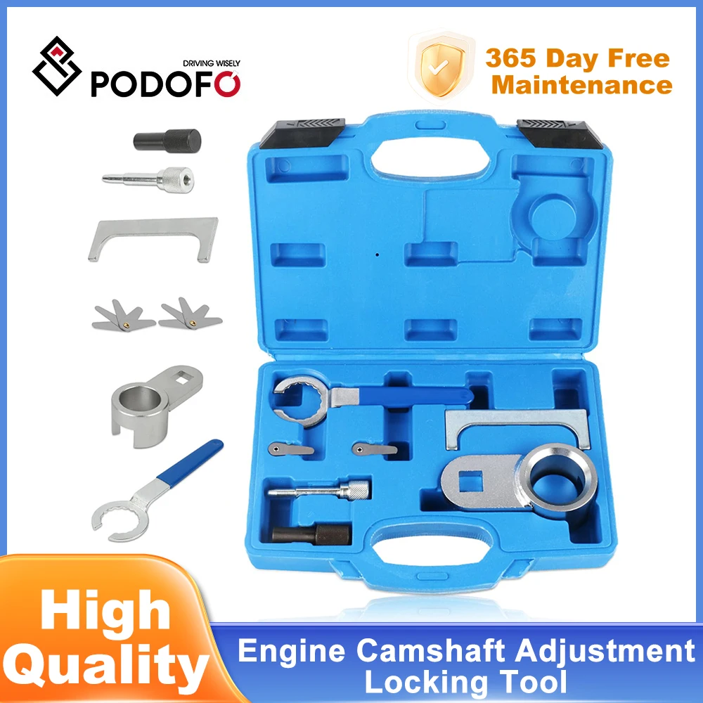 Podofo 7 PCS Engine Camshaft Alignment Timing Locking Tool Kit For Volkswagen VW LT Transporter Engine Timing Belt Tools