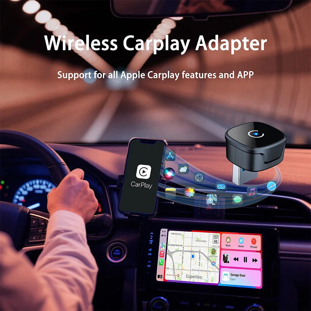 لاسلكي CarPlay أندرويد محول السيارات USB نوع-c دونغل الذكية صندوق صغير التوصيل والتشغيل العالمي لشركة فولكس فاجن تويوتا نيسان هوندا فورد بنز