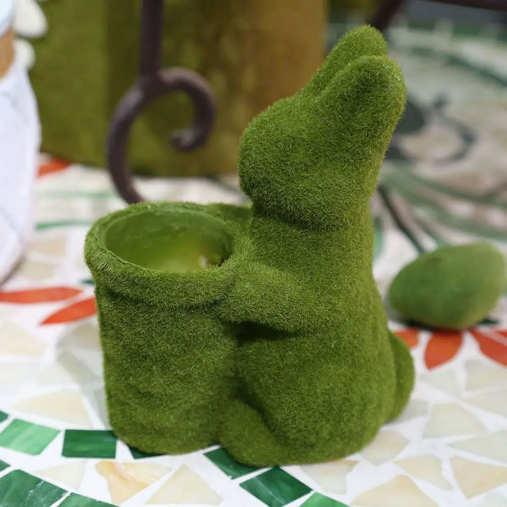 

Кашпо в форме кролика, пасхальный декор, компактный горшок для суккулентов и кактусов, для дома и офиса