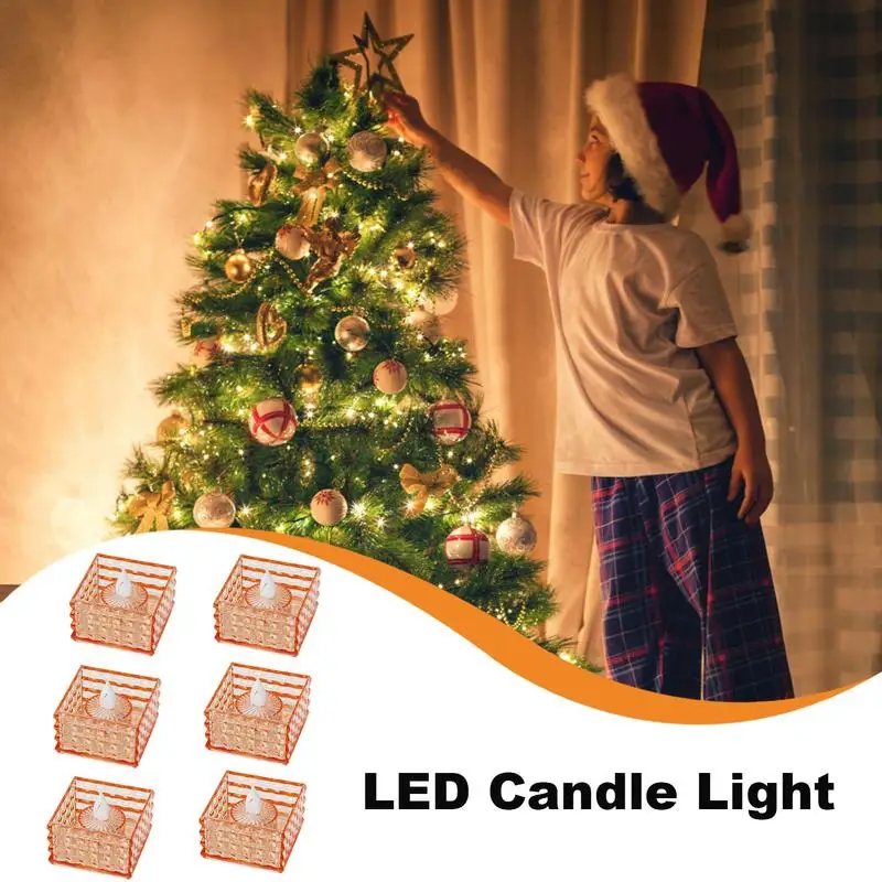 

Электрические чайные свечи, 6 шт., кубические чайные свечи на батарейках, свечи, романтические свечи, электрические светодиодные свечи для рождественской свадьбы