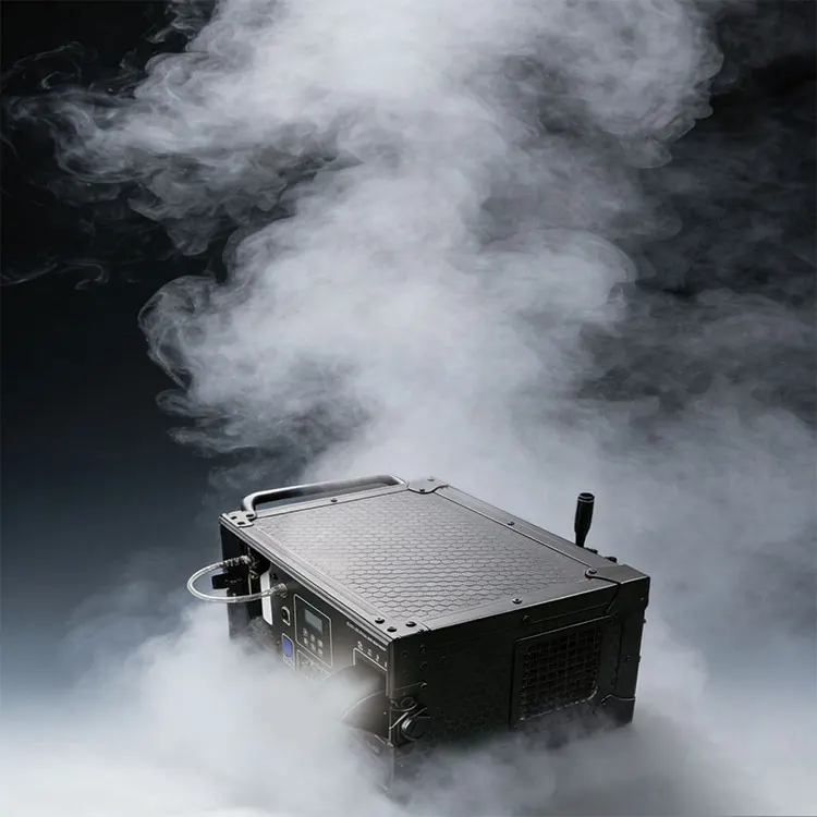 Portable Fog Machine 2000W Water Based Black Flight Case DMX512 2CH Haze Machine Stage DJ Night Club Bar Disco