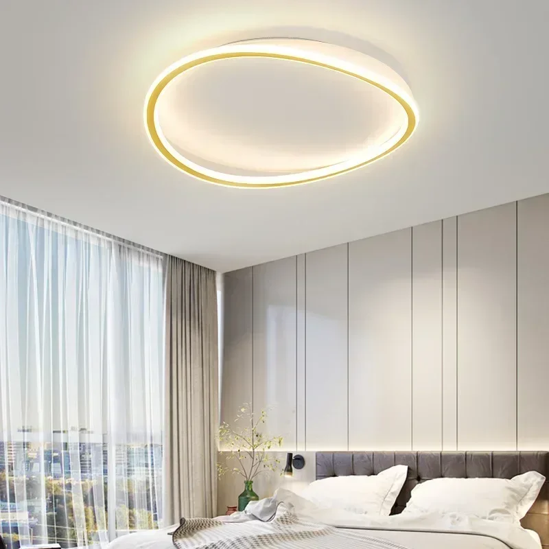 

Nordic Minimalist LED Ceiling Light Living Room Dining Room Bedroom Children's Modern Home Decoration Glossy Lighting Fixtures