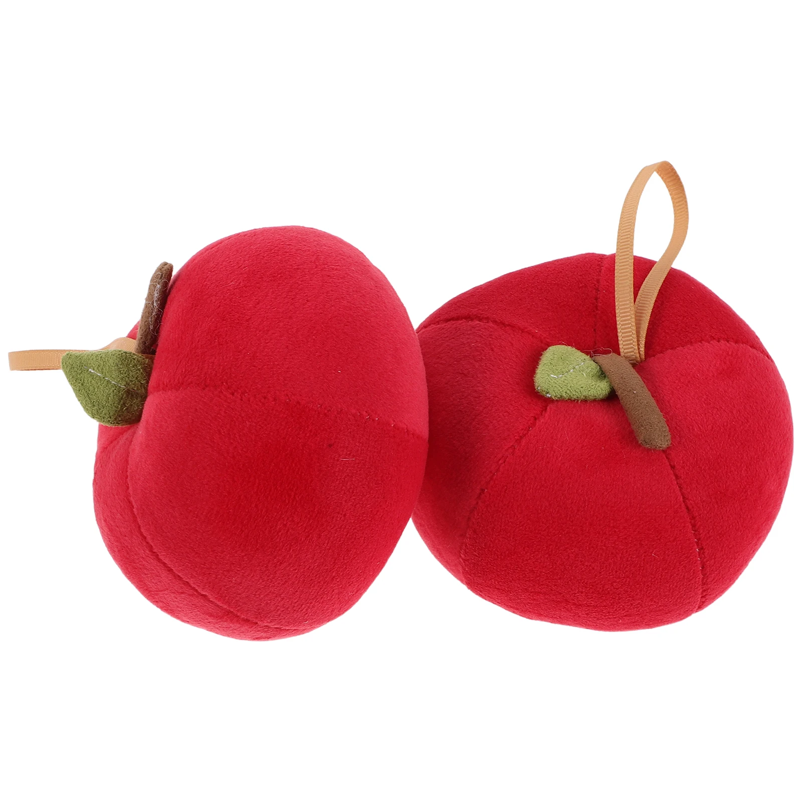 2 Piezas de Adornos Colgantes de Manzana de Dibujos Animados, Llavero de Fruta Roja, Colgante de Peluche Suave para Decoración de Bolsos, Mini Manzanas de Simulación