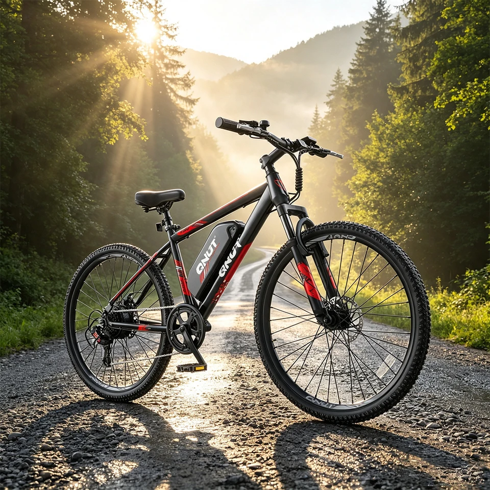 QNUT Electric Bicycle Peak 1000W Motor 26' Victor Mountain Lightweight Ebike, 36V7.8Ah Removable Battery Electric Bike Up to 40-60 Miles E Bikes Commuter E-MTB for Teens Men Women image 2