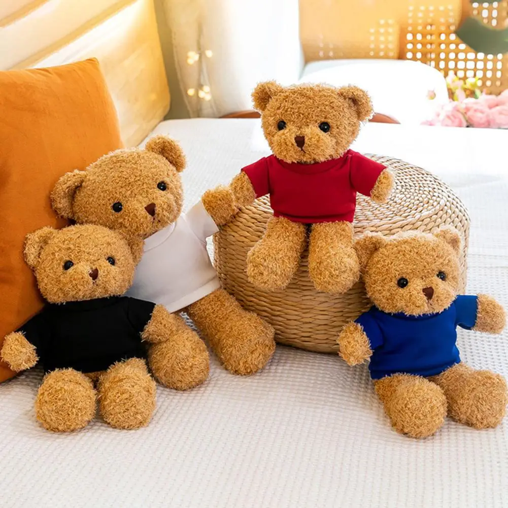 

Милый свитер, плюшевая игрушка, очаровательная кукла, мягкая наполнитель, хлопковый ПП, плюшевый медведь O0S3