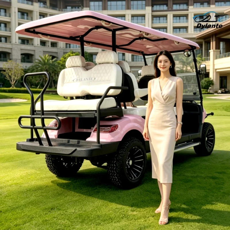 China 2026 New 4 Wheels 5000W Youth Electric Disabled Scooter Rear Drive Golf Cart Electric 4 Seats Soft Seat With Speaker