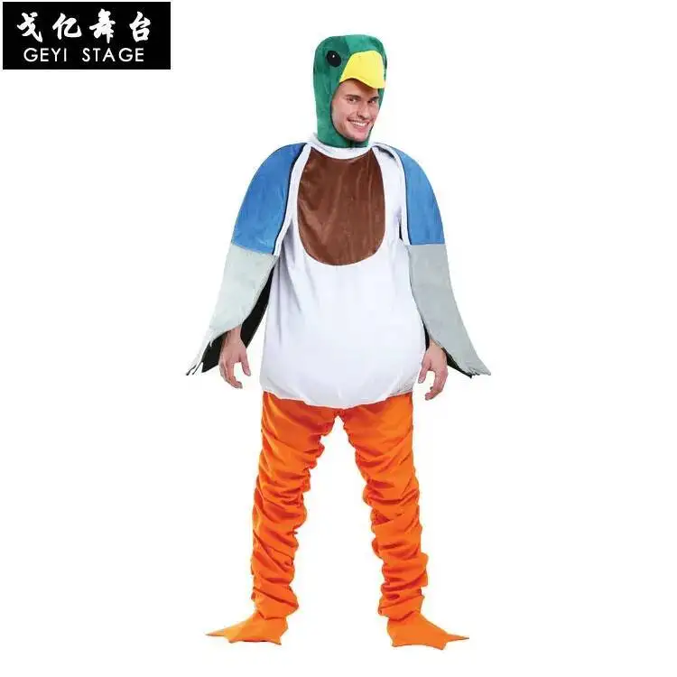 

Dress Up Halloween Mallard Duck Costume Adult Man New Parrot Stage Performance Costume