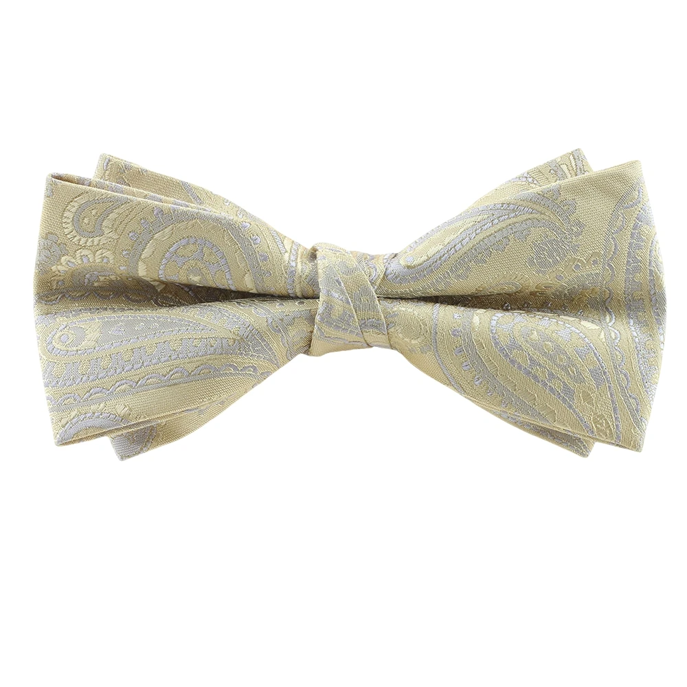 الرجال الكبار ربطة العنق بيزلي الأزياء الكلاسيكية حفل زفاف رسمي الساتان هدية البلايد متعدد الألوان ضبط الرقبة ربطة القوس فيونكة