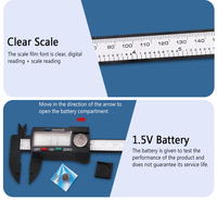 150mm 100mm Electronic Digital Caliper Carbon Fiber Dial Vernier Caliper Gauge Micrometer Measuring Tool Digital Ruler