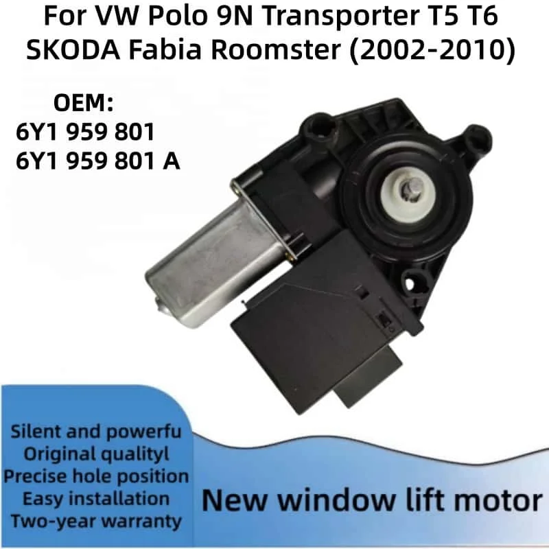 Nieuwe raamheffermotor voor VW Transporter T5 Polo Skoda Roomster linksvoor rechtsvoor 6Y2959802 6Y2959801 6Y1959801 6Y1959802