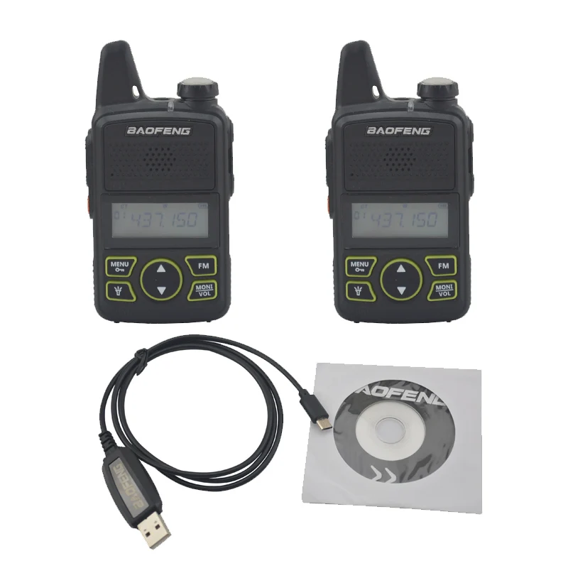 000000bf Baofeng BF-T1 UHF Walkie-Talkie: Een Gedetailleerde Beoordeling van de 2-piecen UHF 400-470MHz 20-kanaal Mini-Pocket Radio met Oortelefoon en USB-Programmeerkrant