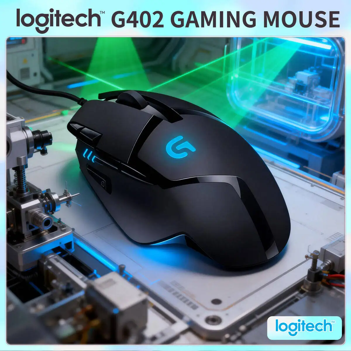 

Проводная игровая мышь Logitech G402 Hyperion Fury, 8 программируемых кнопок, 4000 точек на дюйм, высокоскоростное отслеживание для геймеров