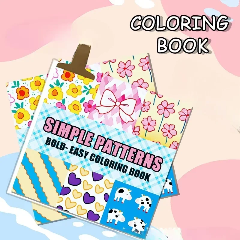 Puzzle Cartoon Flower Animation Drawing Book Creative Cartoon Coloring Book for Adults and Teenagers Stress Relieving Graffiti