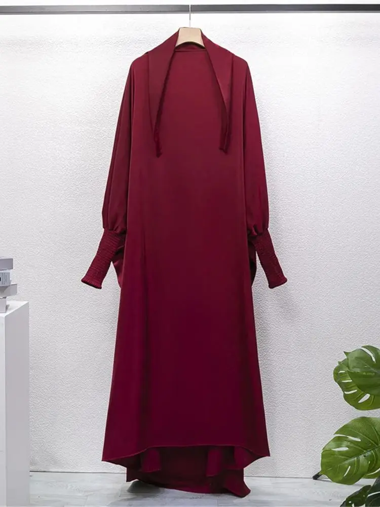 Ramadan Satin Prayer Clothes Women Abaya Dubai Kaftans Saudi Arabia Turkey Islam Muslim Maxi Dress Djellaba Robe Femme Musulmane