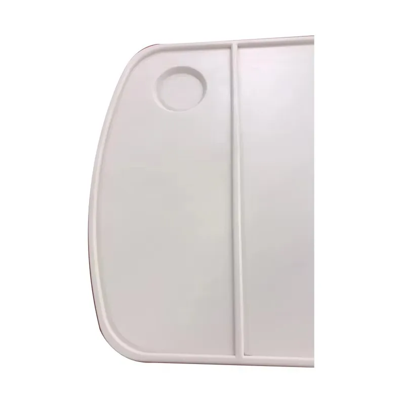 طاولة فوق السرير، طاولة سرير المستشفى، عجلة دوارة، صينية دوارة قابلة للتعديل فوق طاولة الكمبيوتر المحمول والمكتب المنزلي بجانب السرير #4