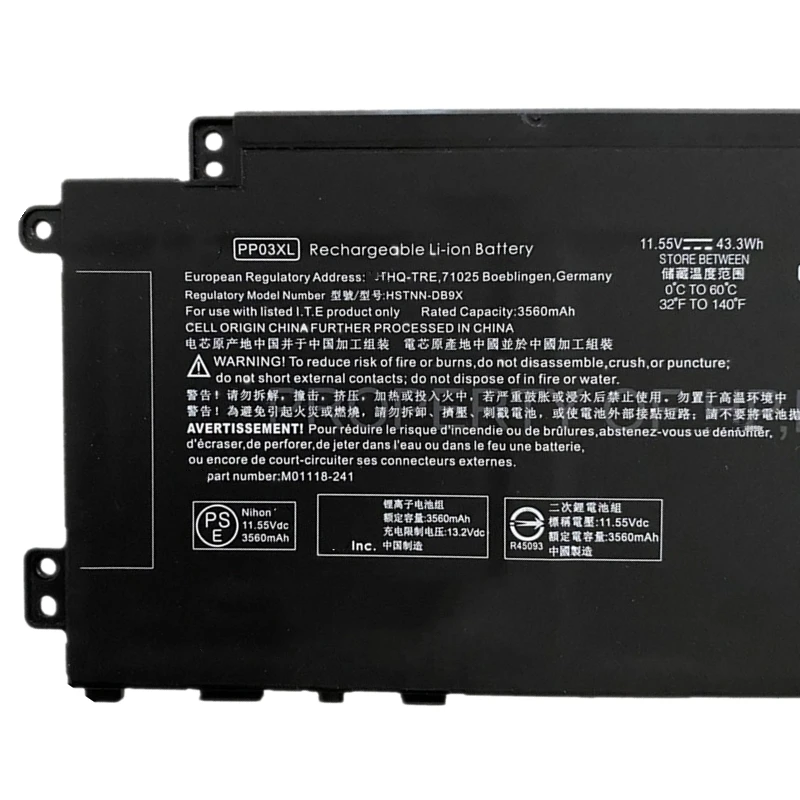 PP03XL PV03XL Battery ForHP Pavilion X360 13 BB0003NI BB0006NL BB0430ND 14 DV0114NW DV0008TU DV0027NH DV0074UR DV0086TX DV0160NG