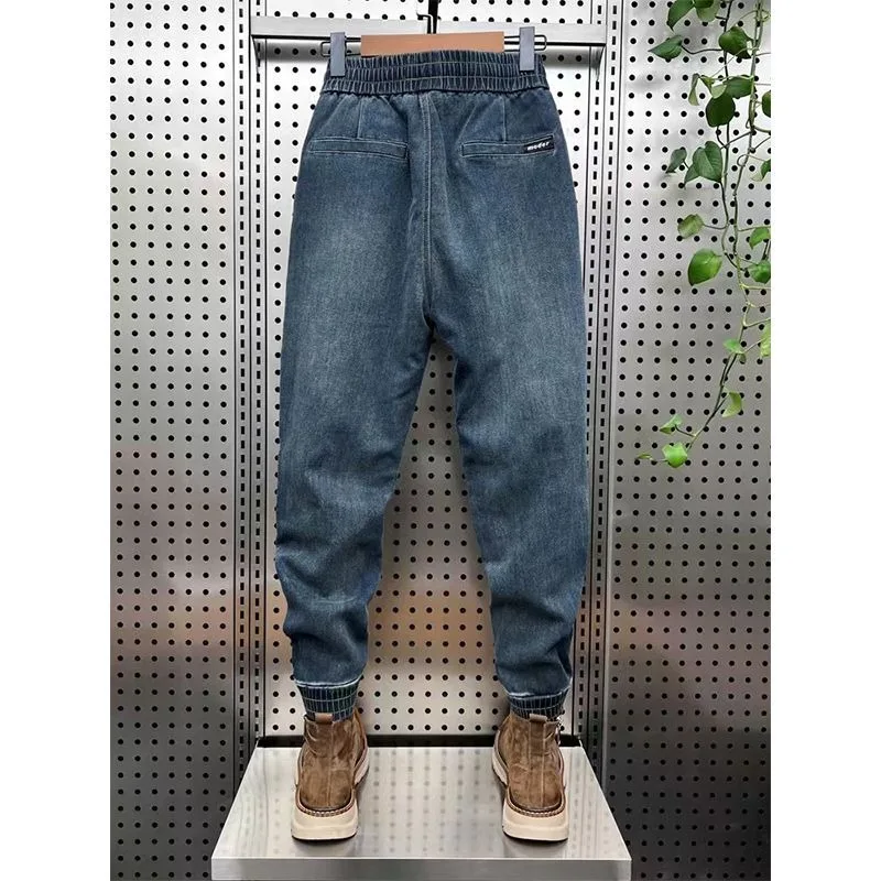 2023 Spring Autumn Men's Retro Jeans Stitching Patch Fashion Streetwear Outdoor Casual Trousers High -quality Brand Clothing