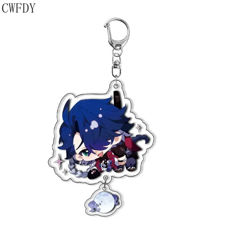 Game Honkai Star Rail Cosplay Keychain Balde Jingyuan Seele Danheng Kawaii Figure Acrylic Key Chain Gifts for Boyfriend llaveros