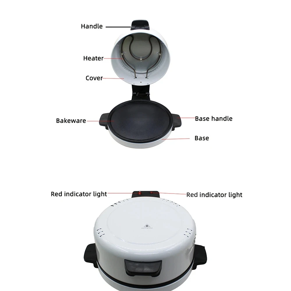 ماكينة بيتزا منزلية متعددة الوظائف عالية الطاقة ، ماكينة تقطيع اللحم ، فرن كهربائي لخبز البيتزا والخبز والخبز ،