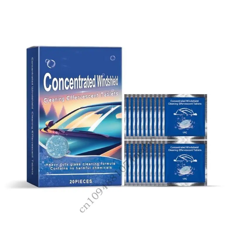 

0xxc 20pcs Auto Glass Очистка таблетки мощные листы для удаления пятен