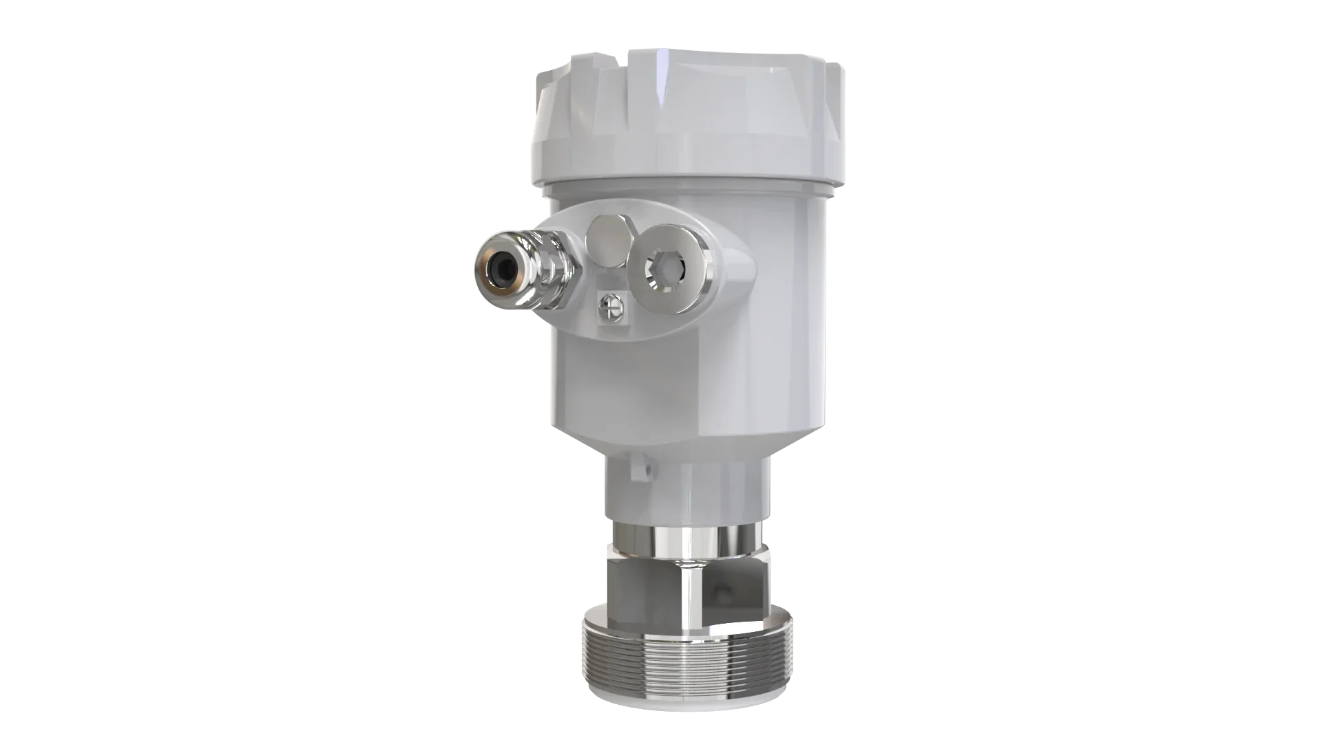 Transmitter pengukur level tangki air 4-20 mA, sensor ultrasonik, rs485