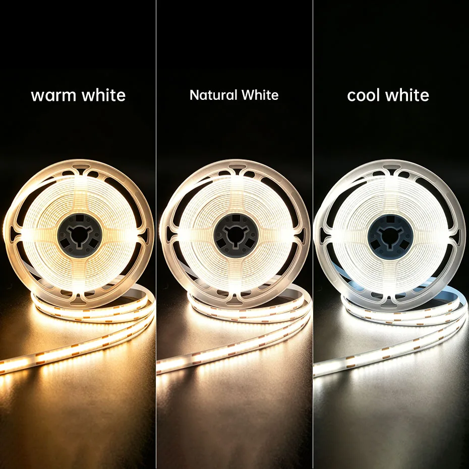 COB LED Strip 5V USB 320LEDs/m 3Key Dimmer 1m-5m 8mm High Density Flexible Tape Adhesive for TV Room Kitchen Stairs Shelf view 4