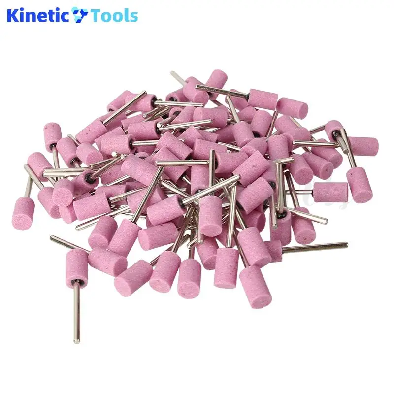 100Pcs Schleif Montiert Schleifen Stein Kopf 10mm Schleif Polieren Rad Bit Schaft Für Dremel Präzisions Werkzeuge Grinder bohrer