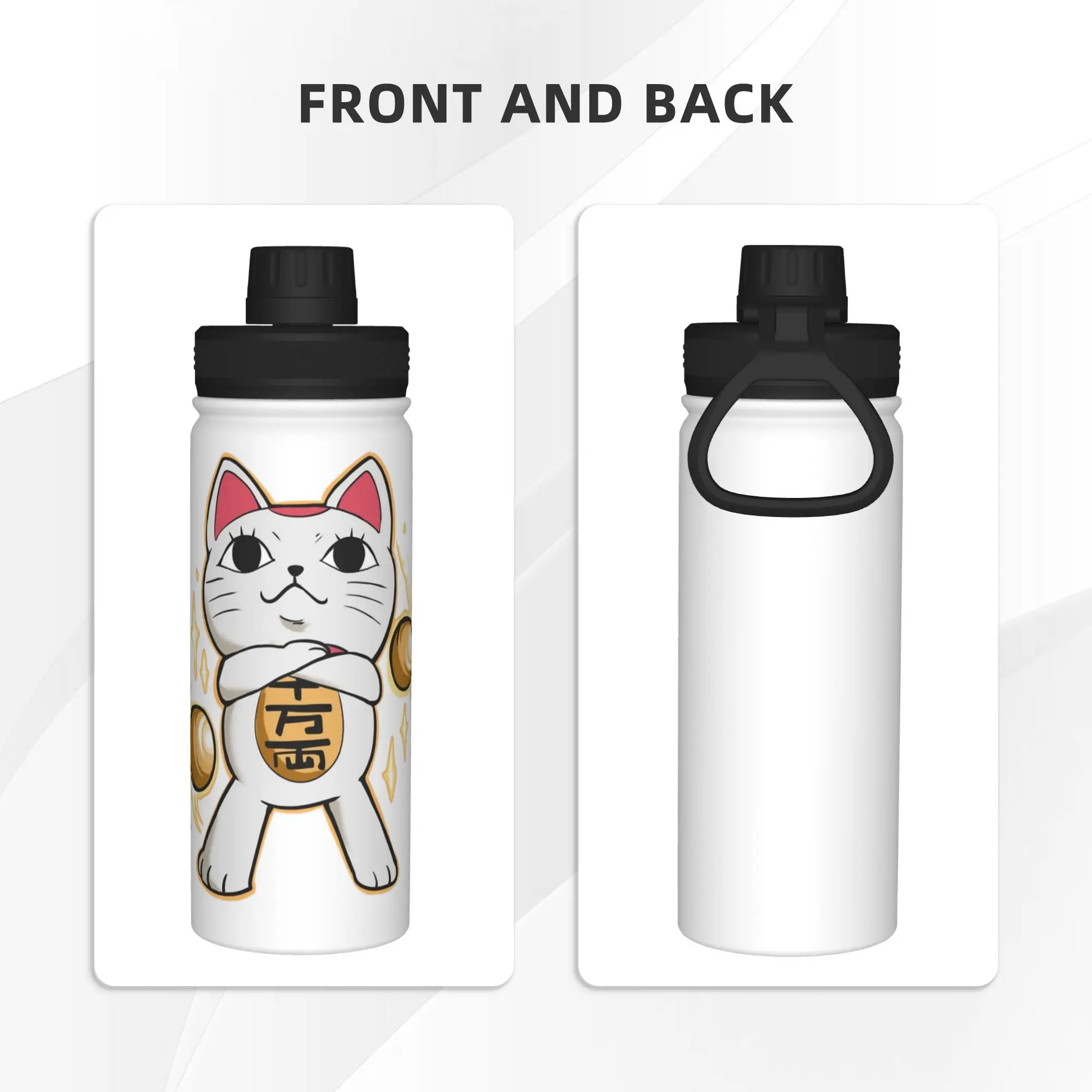 Anime Dandadan Turbo Granny Cat 18OZ Sports Insulated Kettle  Thermal Cup Stainless Steel Office Home Mug Water Bottle