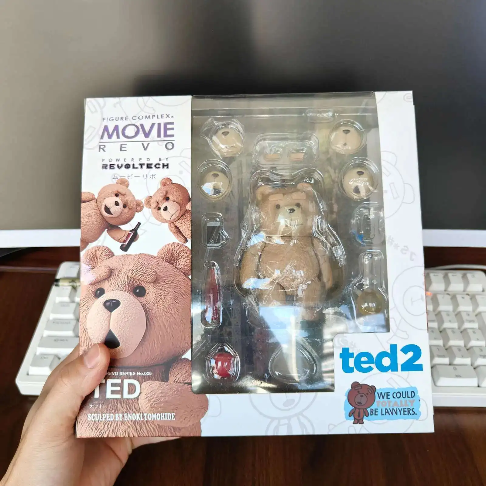 محاصر الدب الشكل الفيلم TED 2 تيد عمل نموذج لجسم اللعب 10 سنتيمتر المشتركة المنقولة دمية الإبداعية هدية عيد ميلاد. #2